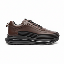 1088 Hakiki Deri Erkek Sneakers - Kahverengi
