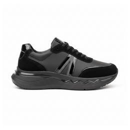 2031 Hakiki Deri Sneaker - SİYAHA SİYAH