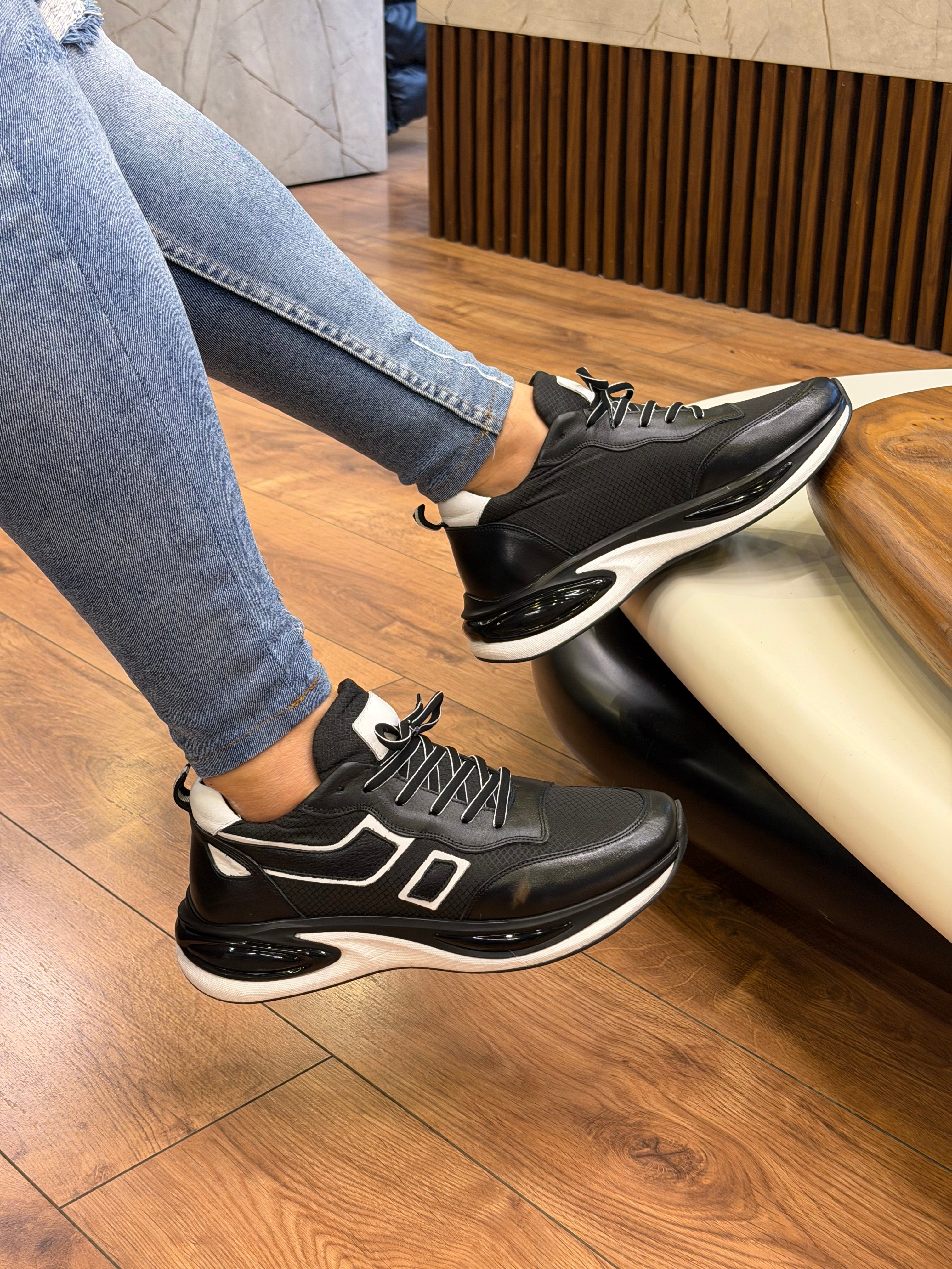 1091 Hakiki Deri-Paraşüt Erkek Sneakers