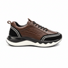 2024 Hakiki Deri Erkek Sneakers - Kahverengi