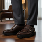 Tokalı Monk Hakiki Deri Klasik