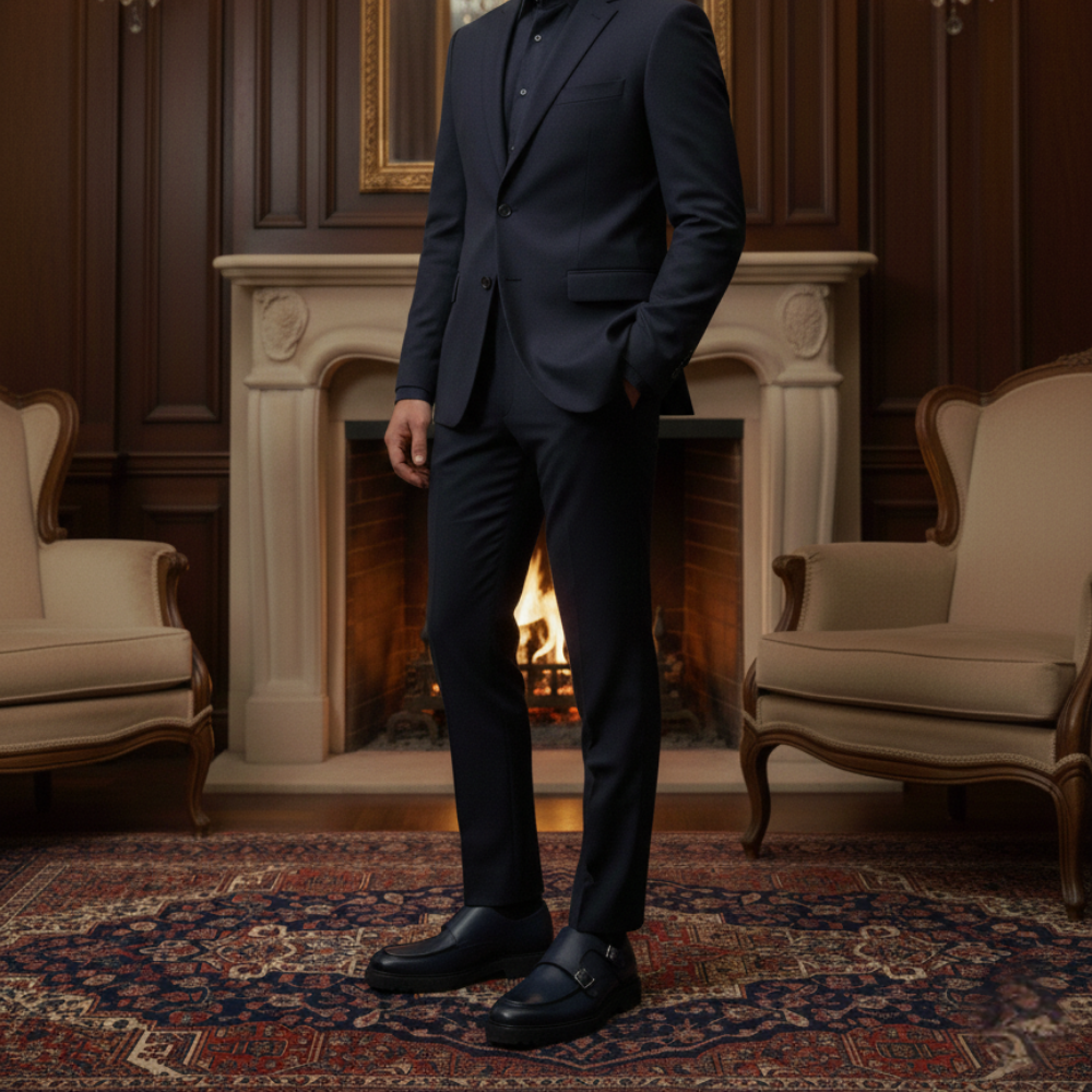 Tokalı Monk Hakiki Deri Klasik