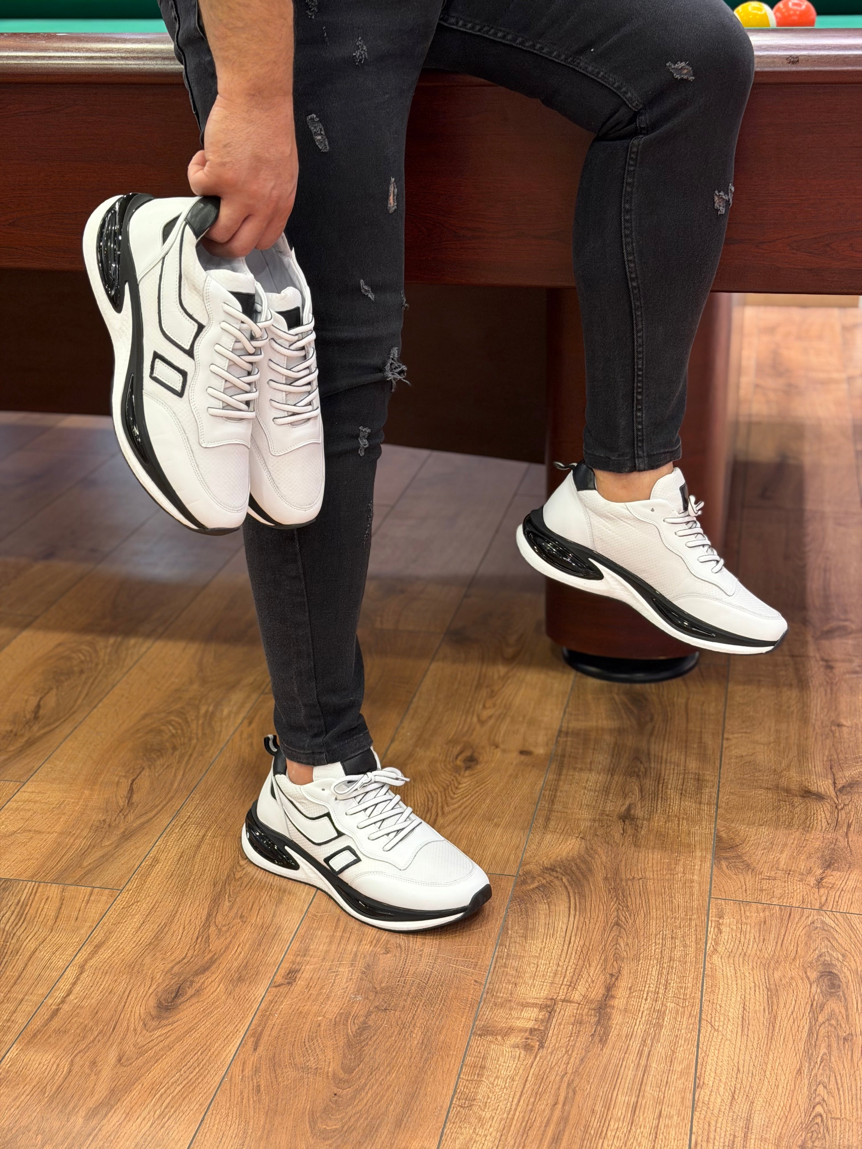 1091 Hakiki Deri-Paraşüt Erkek Sneakers
