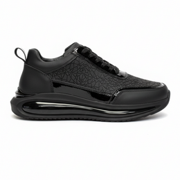 1074 Hakiki Deri Erkek Sneakers - Siyah
