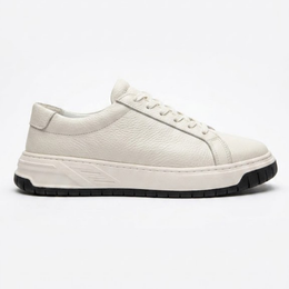 4253 Floter Hakiki Deri Erkek Casual - Beyaz