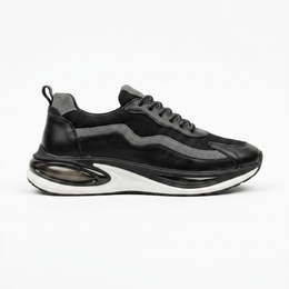1103 Hakiki Deri Erkek Sneakers - Silver