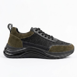 1074 Hakiki Deri Erkek Sneakers - Haki