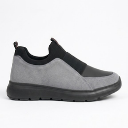 1106 Hakiki Deri Erkek Sneakers - Füme