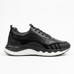 2030 Hakiki Deri Sneaker - Siyah