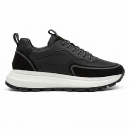 2028 Hakiki Deri Erkek Sneakers Eva - Siyah