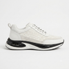 1074 Hakiki Deri Erkek Sneakers Eva - Beyaz