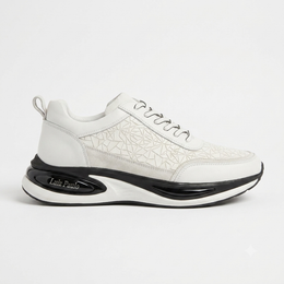 1074 Hakiki Deri Erkek Sneakers Eva - Beyaz