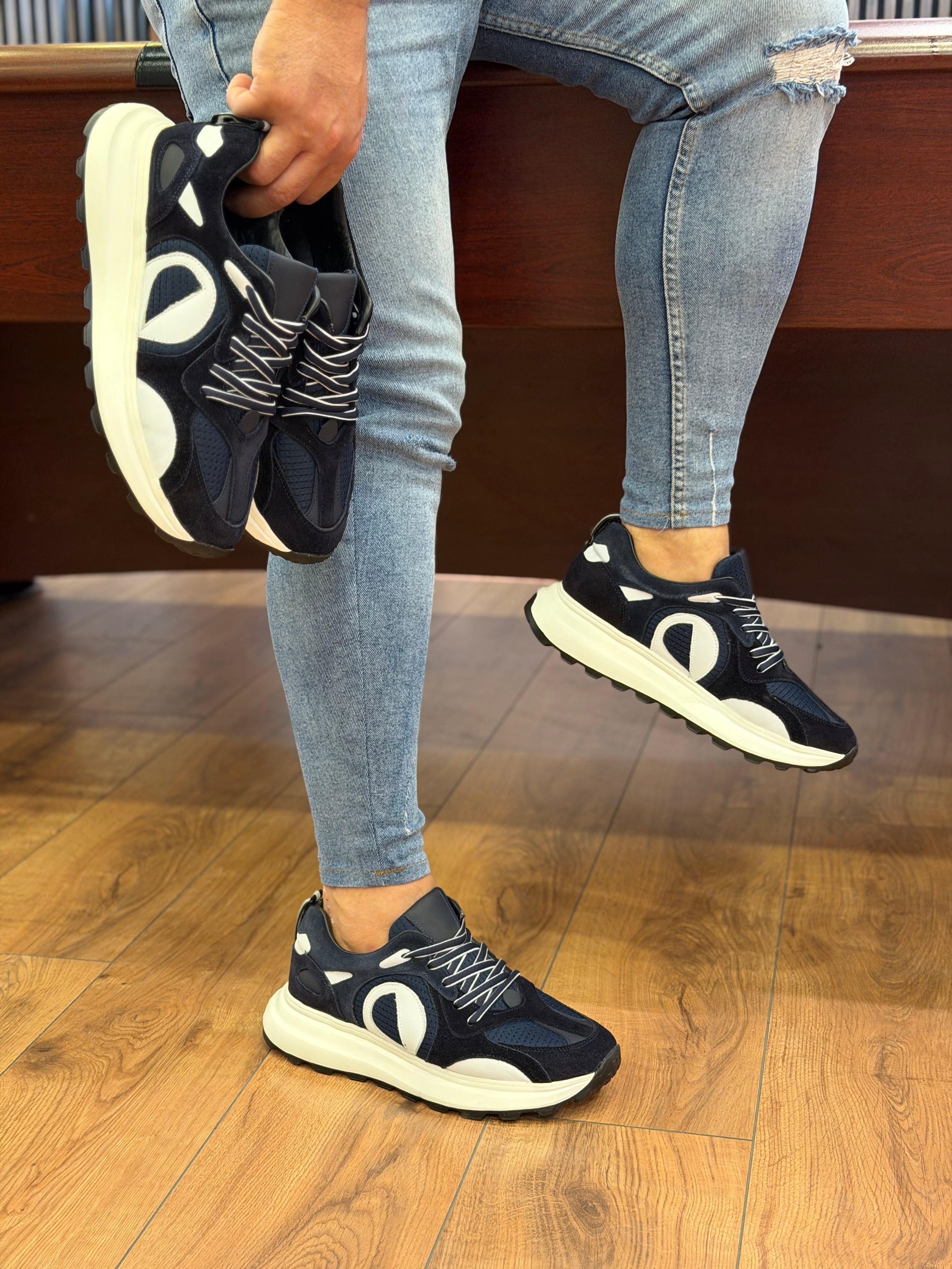 2012 Hakiki Deri Erkek Sneakers Eva