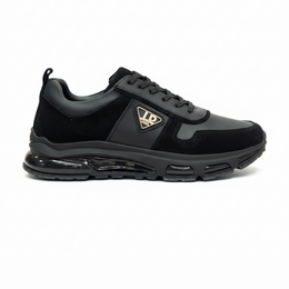 2027 Süet Hakiki Deri Erkek Sneakers - Siyah